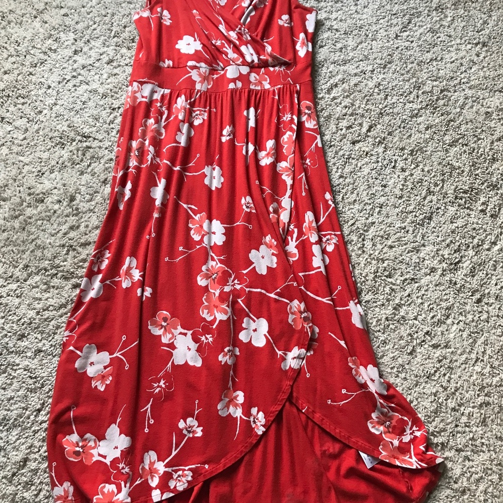 Maxi Lands End flower wrap skirt